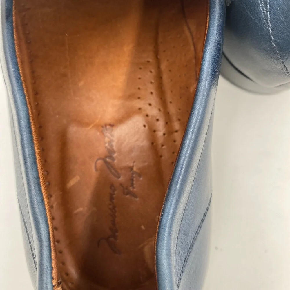 Classic Navy Leather Penny Loafers for Men